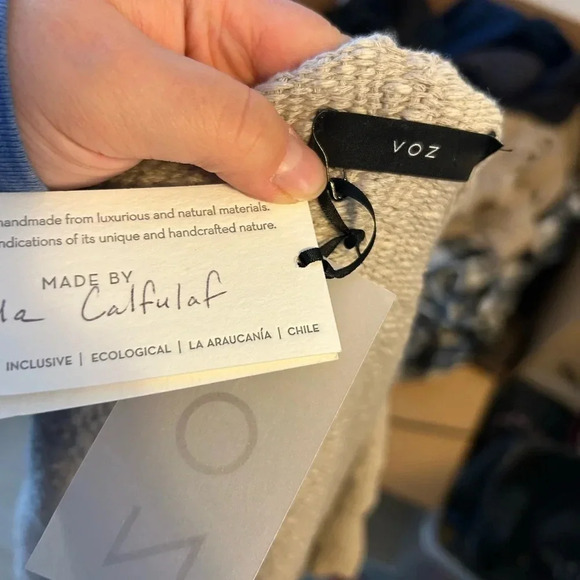 NWT VOZ TEXTURED COTTON TAUPE BOLERO - Picture 6 of 7